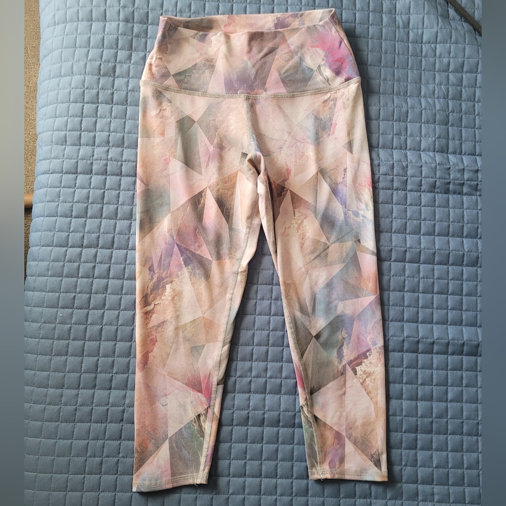 Marbled/Geometric Evolution and Creation Leggings, Women's Large